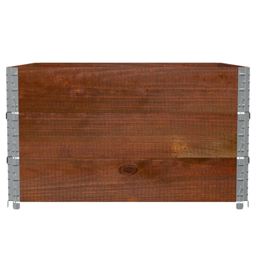 3 db barna tömör fenyőfa raklapmagasító 100 x 100 cm