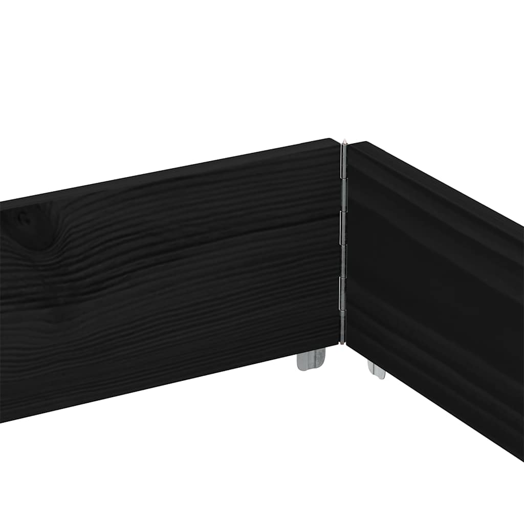3 db fekete tömör fenyőfa raklapmagasító 150 x 100 cm