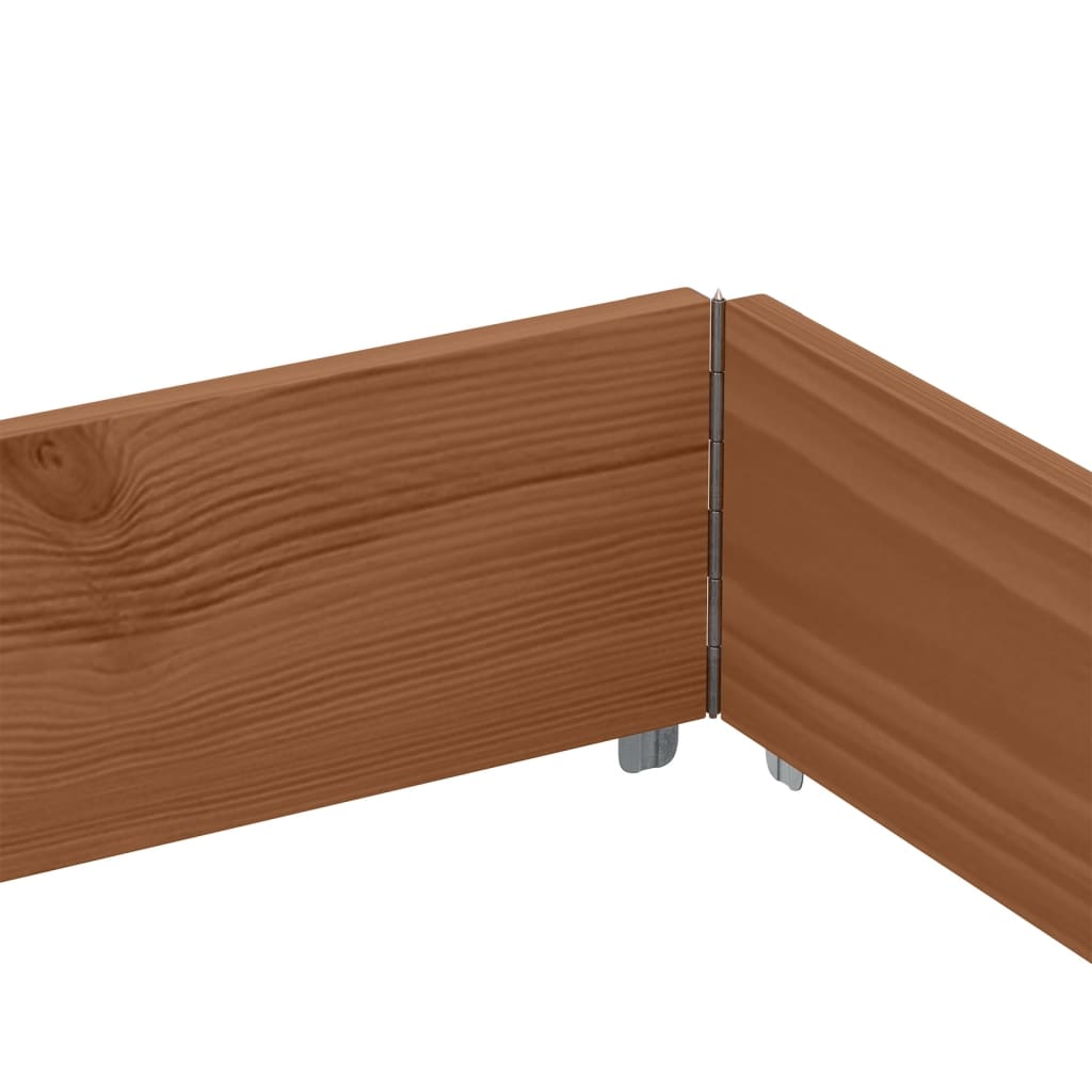 3 db barna tömör fenyőfa raklapmagasító 150 x 100 cm