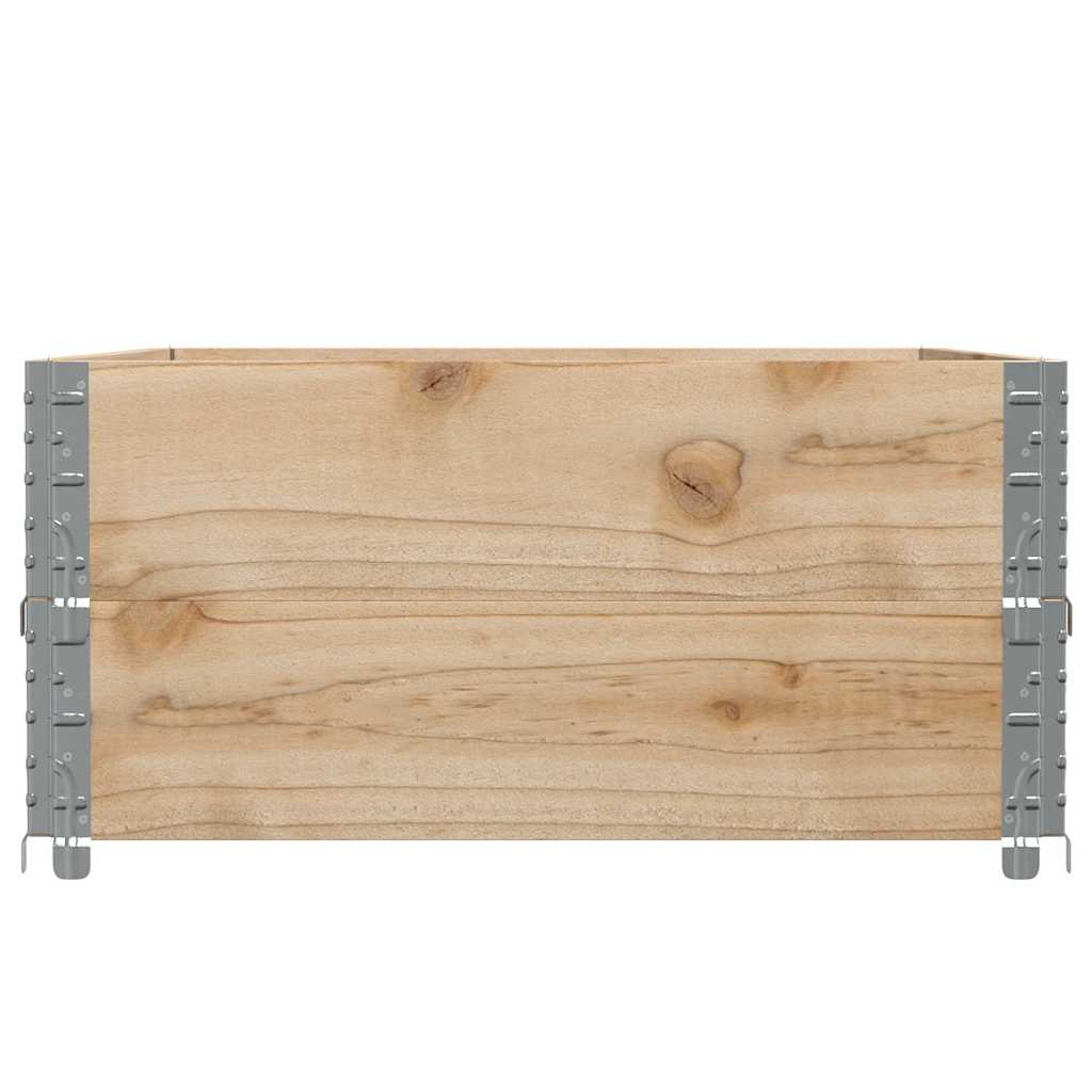 2 db tömör fenyőfa raklapmagasító 120 x 80 cm