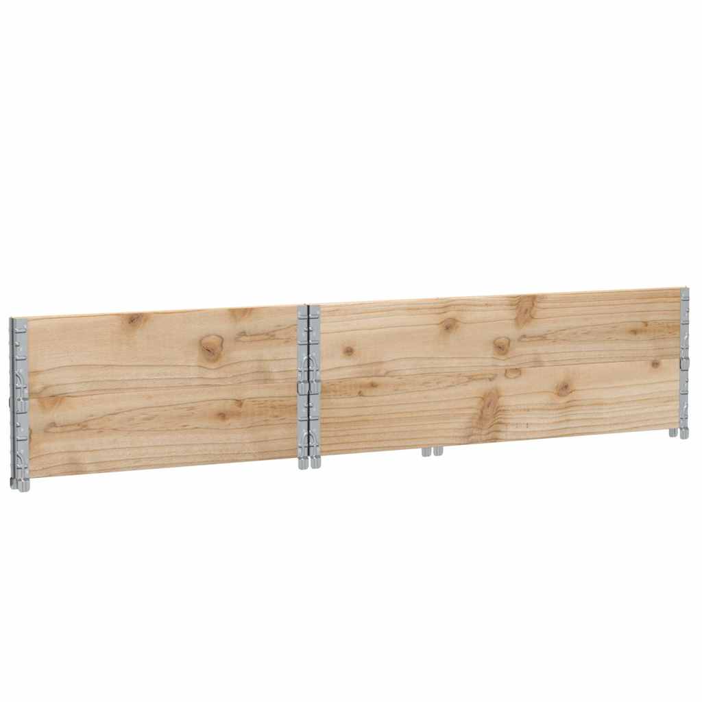 2 db tömör fenyőfa raklapmagasító 120 x 80 cm