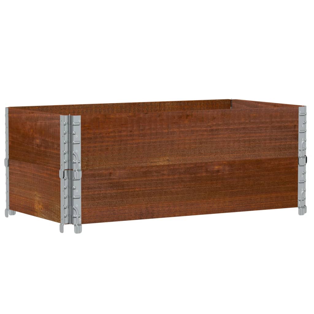 2 db barna tömör fenyőfa raklapmagasító 100 x 50 cm