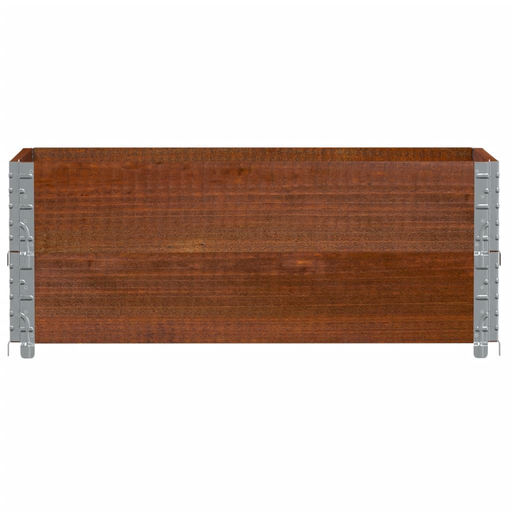 2 db barna tömör fenyőfa raklapmagasító 100 x 50 cm