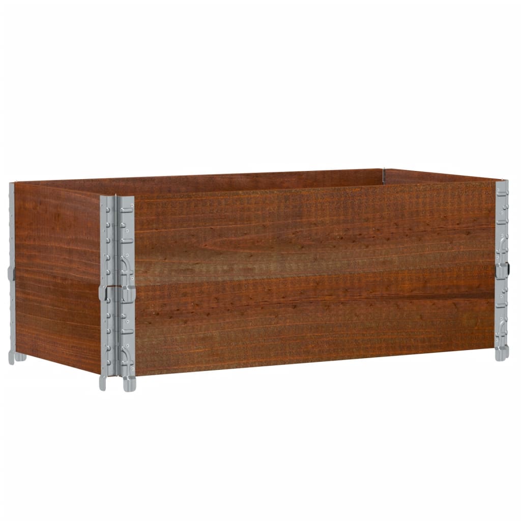 2 db barna tömör fenyőfa raklapmagasító 100 x 50 cm