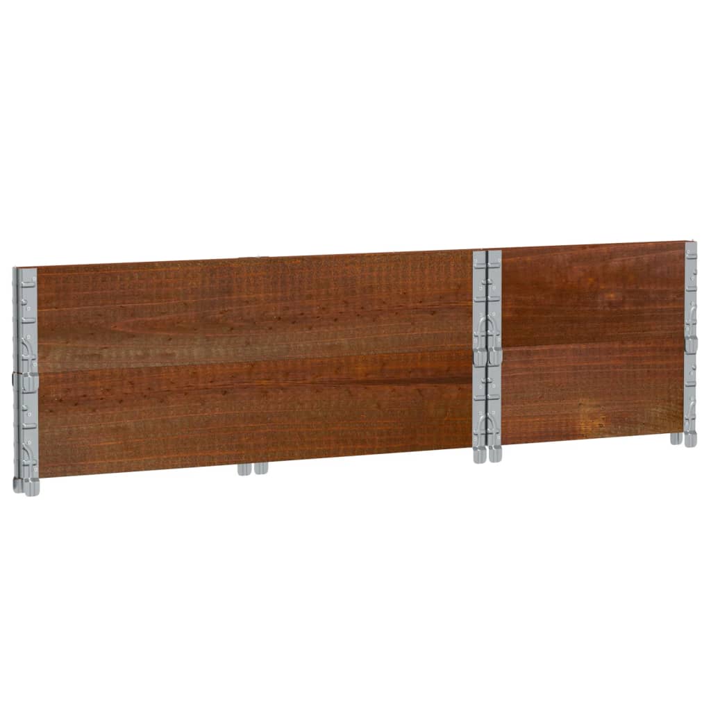 2 db barna tömör fenyőfa raklapmagasító 100 x 50 cm