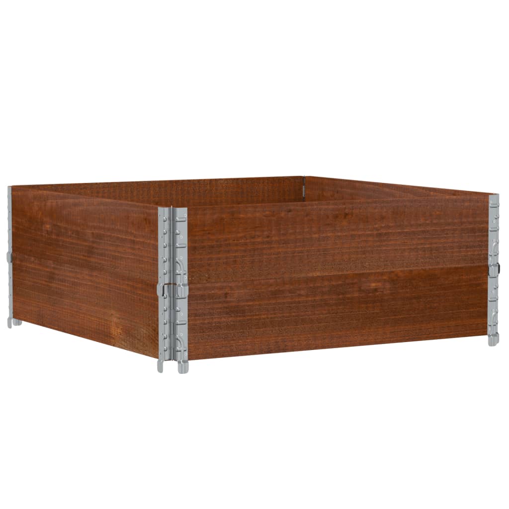 2 db barna tömör fenyőfa raklapmagasító 100 x 100 cm