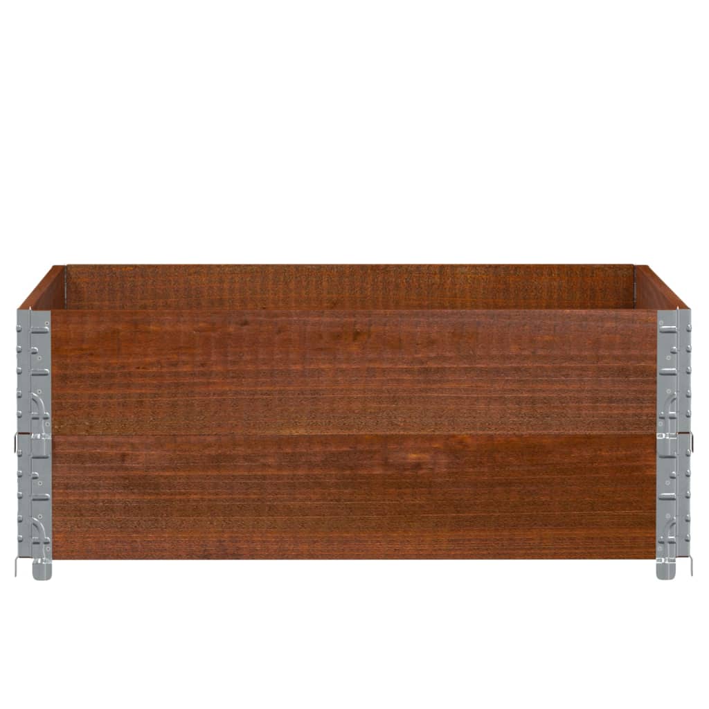 2 db barna tömör fenyőfa raklapmagasító 100 x 100 cm