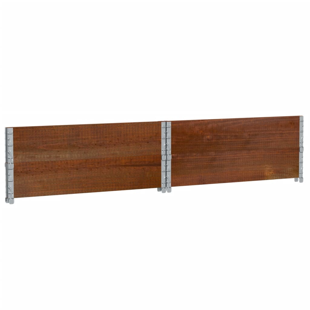 2 db barna tömör fenyőfa raklapmagasító 100 x 100 cm