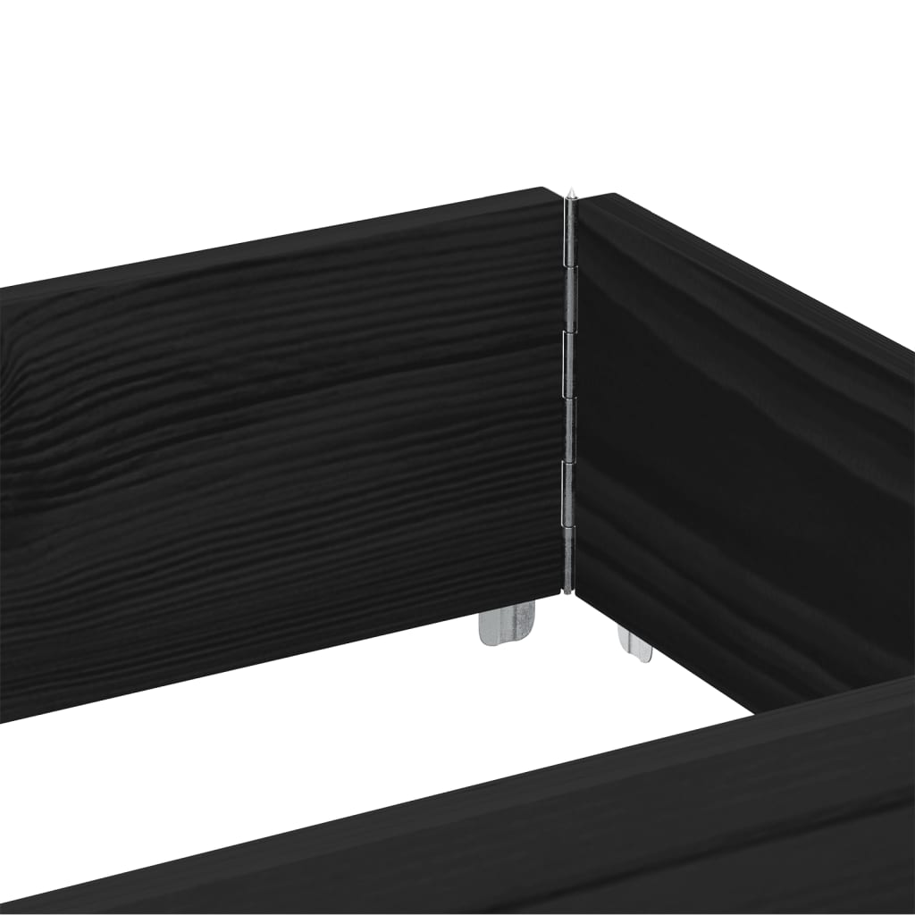 Fekete tömör fenyőfa raklapmagasító 150 x 50 cm