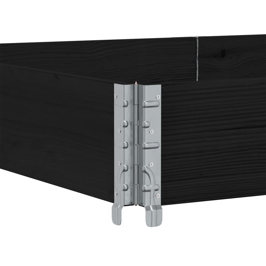 Fekete tömör fenyőfa raklapmagasító 150 x 100 cm