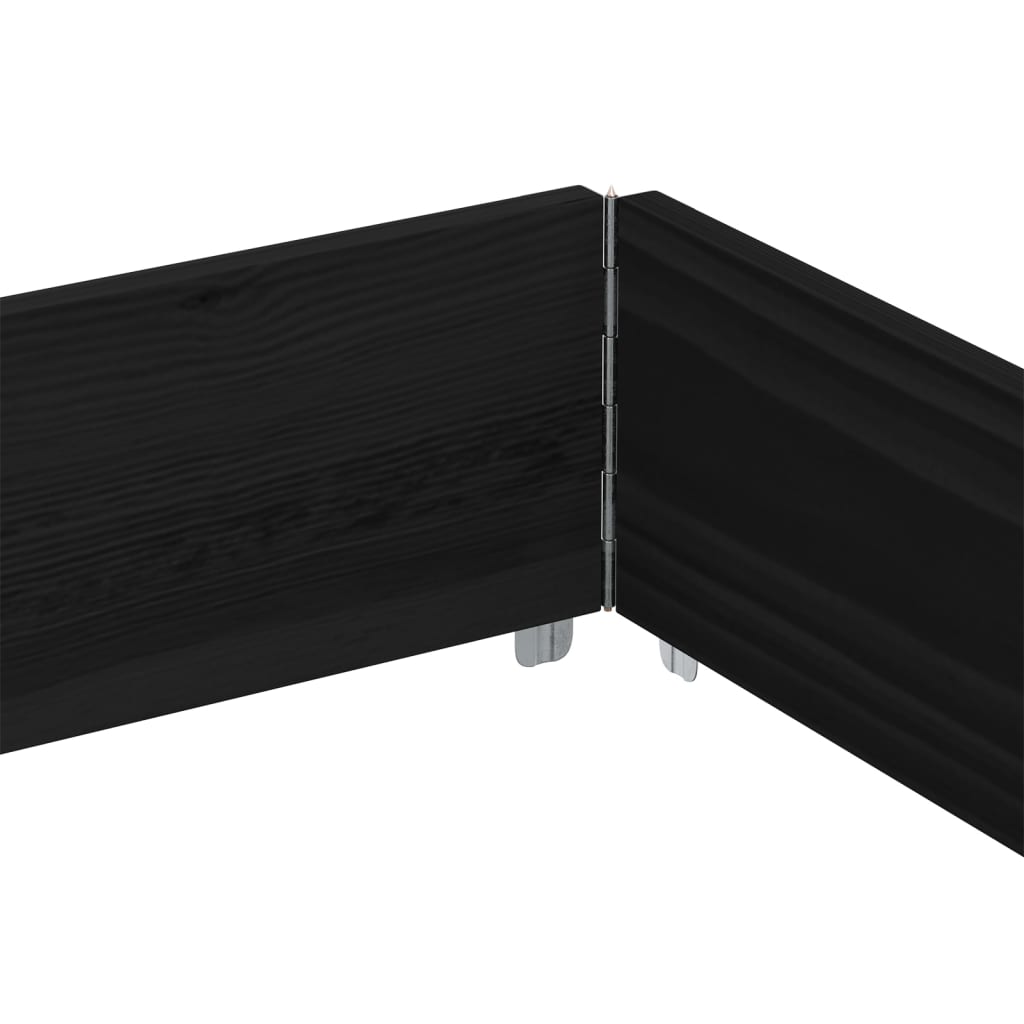 Fekete tömör fenyőfa raklapmagasító 150 x 100 cm