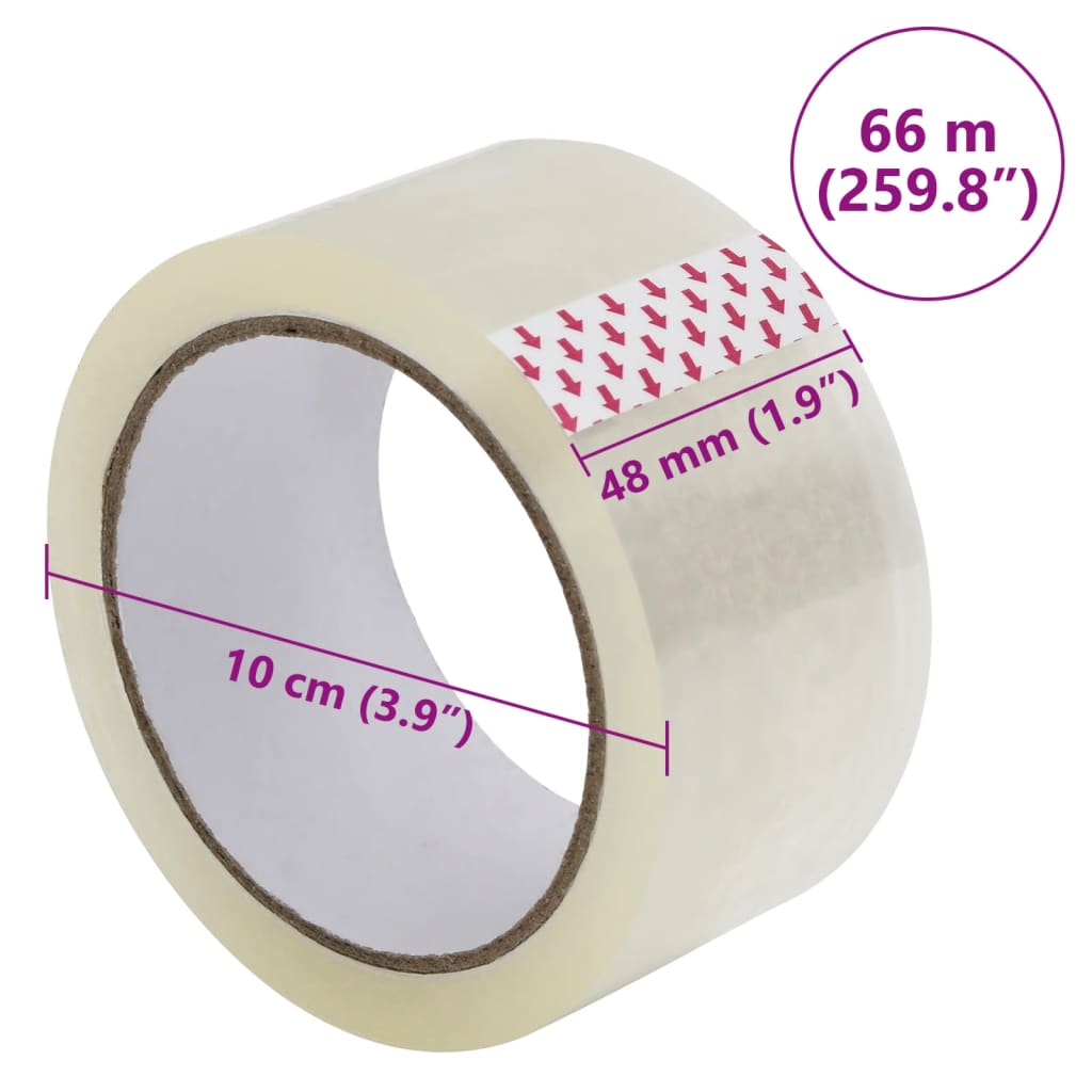72 tekercs átlátszó csomagolószalag 48 mm x 66 m 72 tekercs átlátszó csomagolószalag 48 mm x 66 m