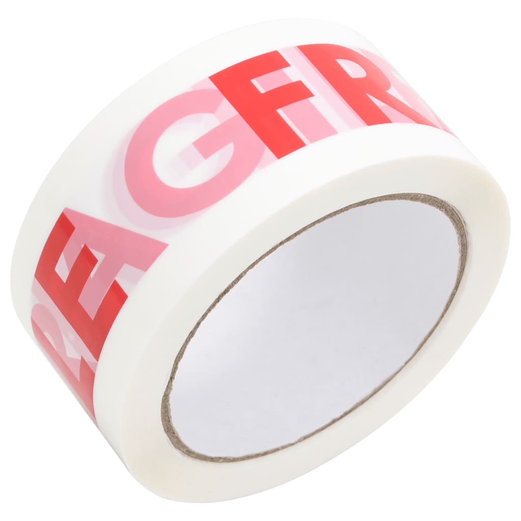 12 db fehér csomagolószalag fragile felirattal 48 mm x 66 m 12 db fehér csomagolószalag fragile felirattal 48 mm x 66 m