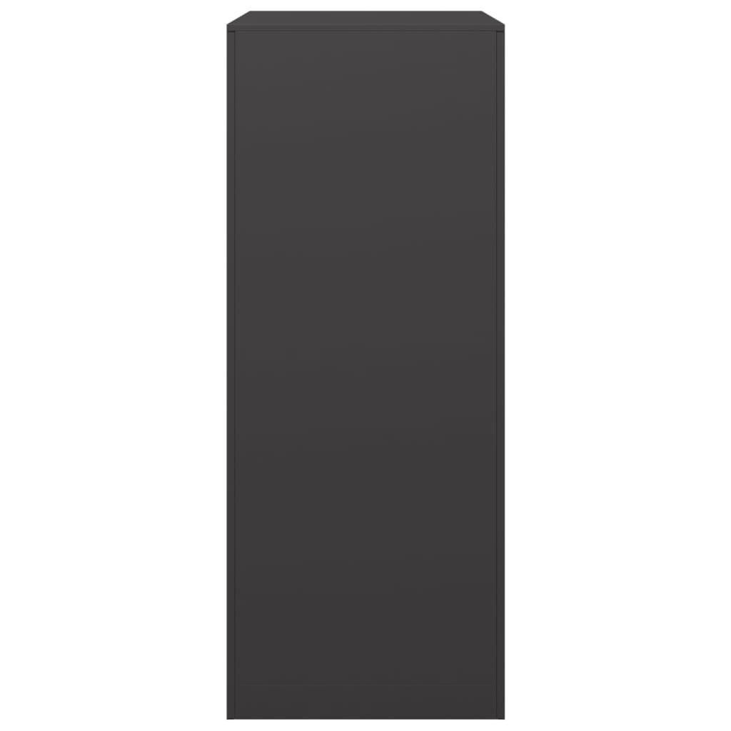 Fekete acél tűzifatároló 60 x 40 x 100 cm