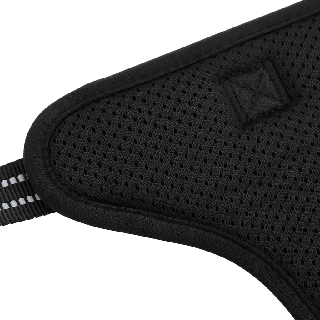 Állítható fekete kutyahám pórázzal és nyakörvvel m