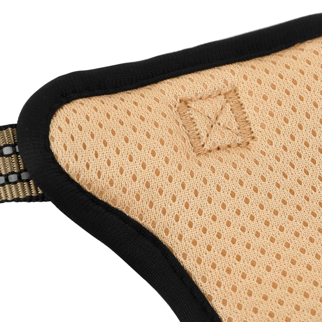 Állítható barna kutyahám pórázzal és nyakörvvel m