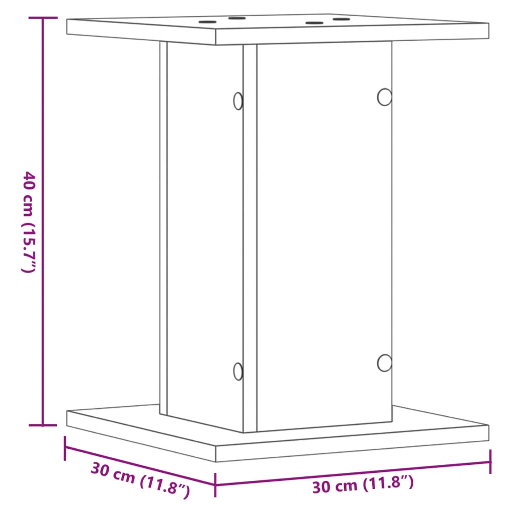 2 db antik fa színű szerelt fa hangszóróállvány 30 x 30 x 40 cm 2 db antik fa színű szerelt fa hangszóróállvány 30 x 30 x 40 cm