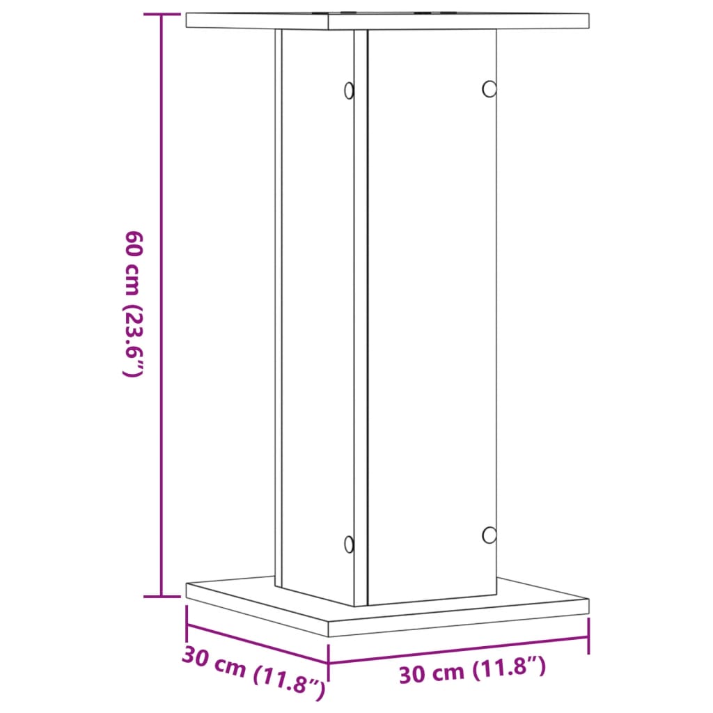 2 db barna tölgy színű szerelt fa hangszóróállvány 30x30x60 cm 2 db barna tölgy színű szerelt fa hangszóróállvány 30x30x60 cm