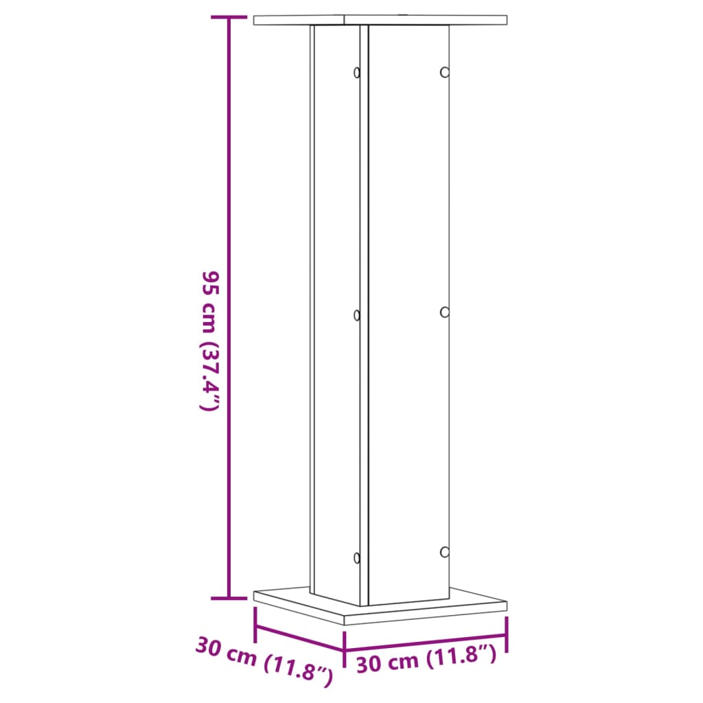 2 db barna tölgy színű szerelt fa hangszóróállvány 30x30x95 cm 2 db barna tölgy színű szerelt fa hangszóróállvány 30x30x95 cm