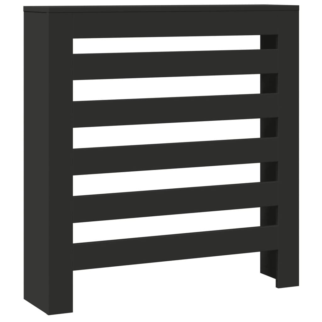 Fekete szerelt fa radiátorburkolat 78 x 20 x 82 cm