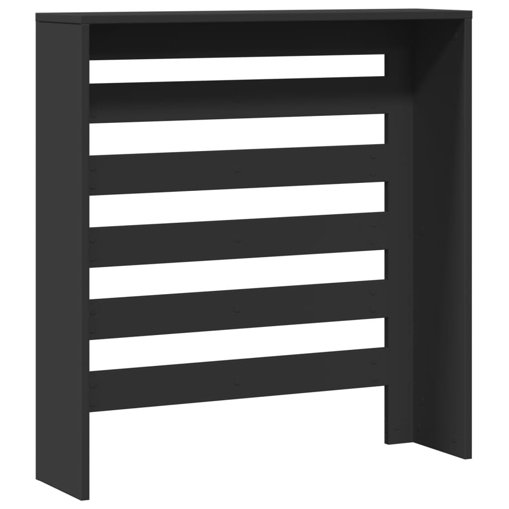 Fekete szerelt fa radiátorburkolat 78 x 20 x 82 cm