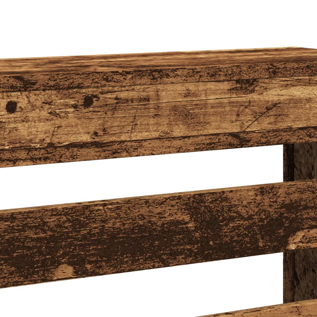 Antik fa szerelt fa radiátorburkolat 205 x 21, 5x 83,5 cm