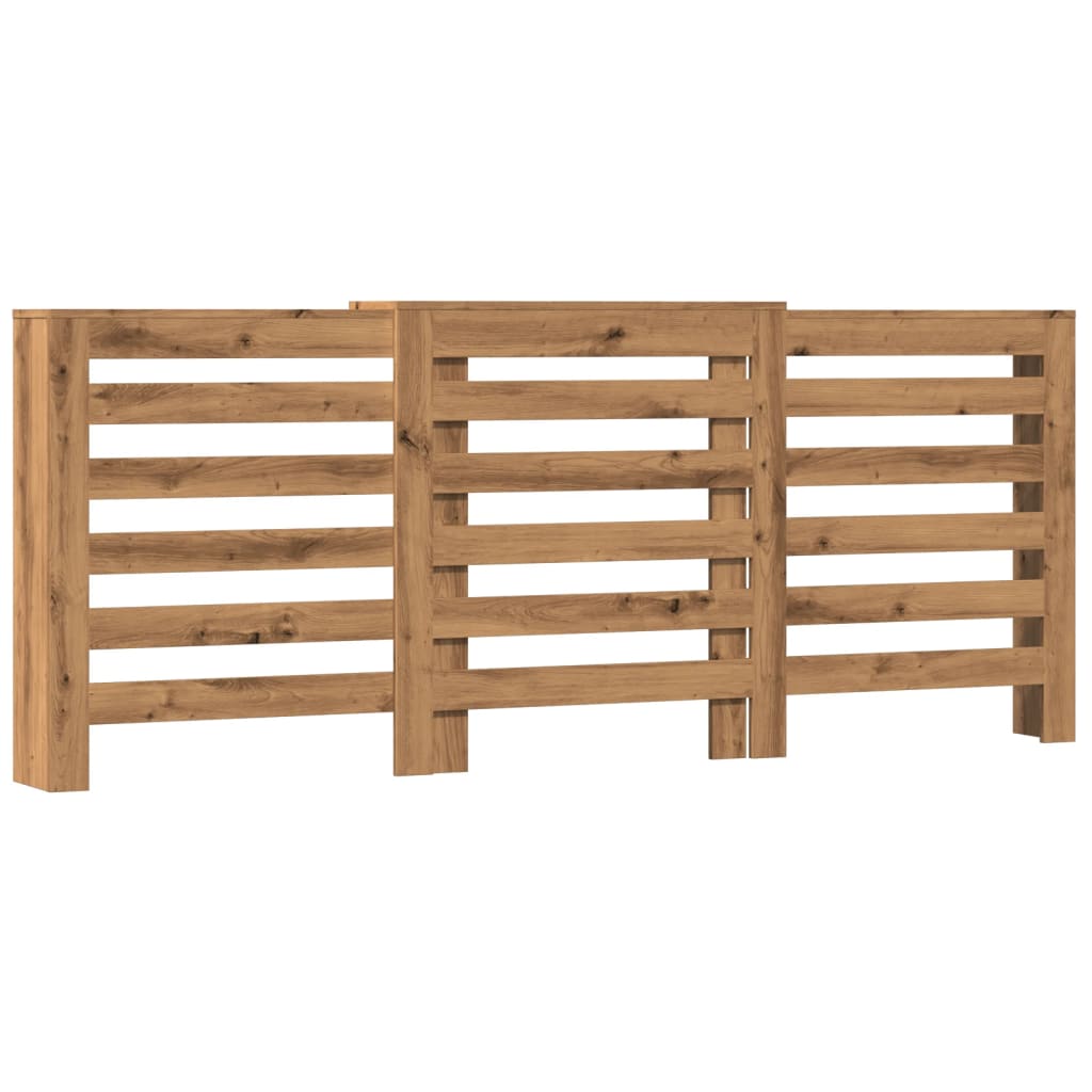 Kézműves tölgy szerelt fa radiátorburkolat 205 x 21,5 x 83,5 cm