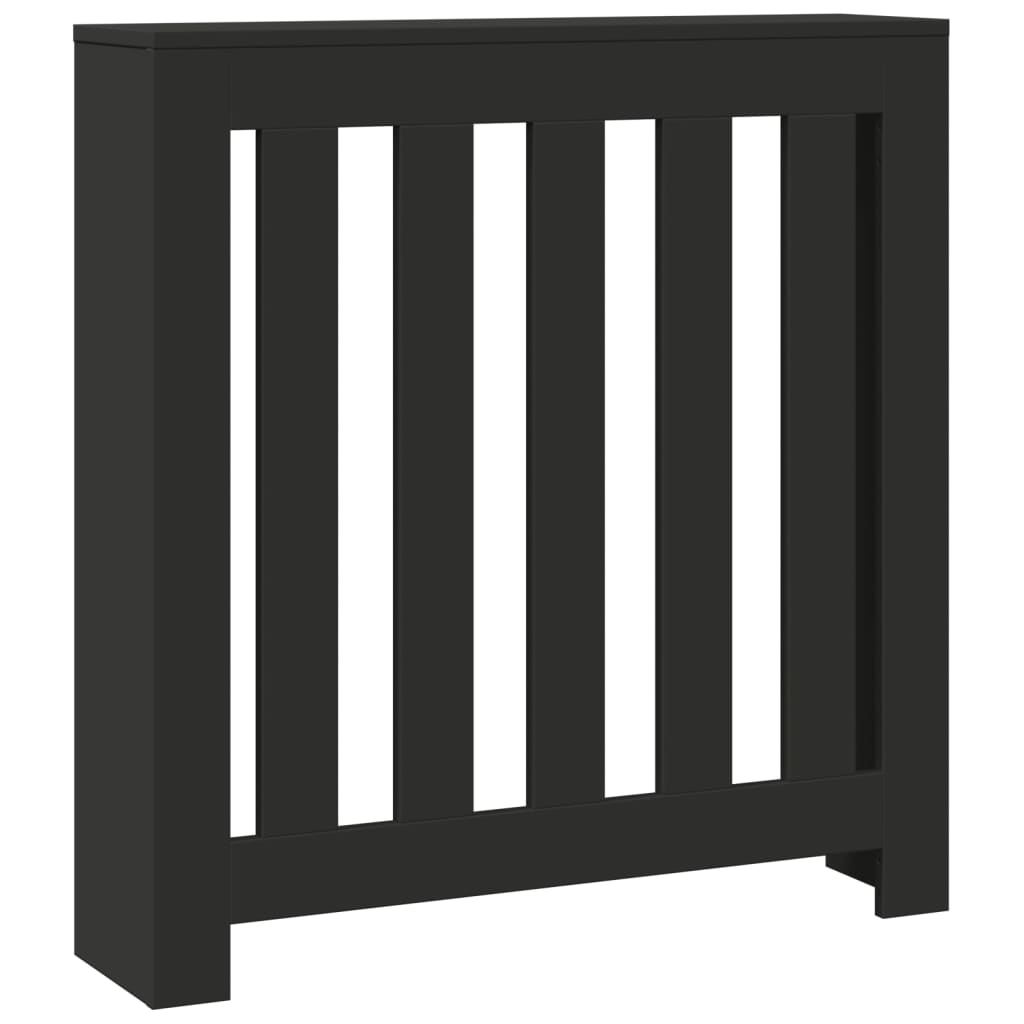 Fekete szerelt fa radiátorburkolat 78 x 20 x 82 cm