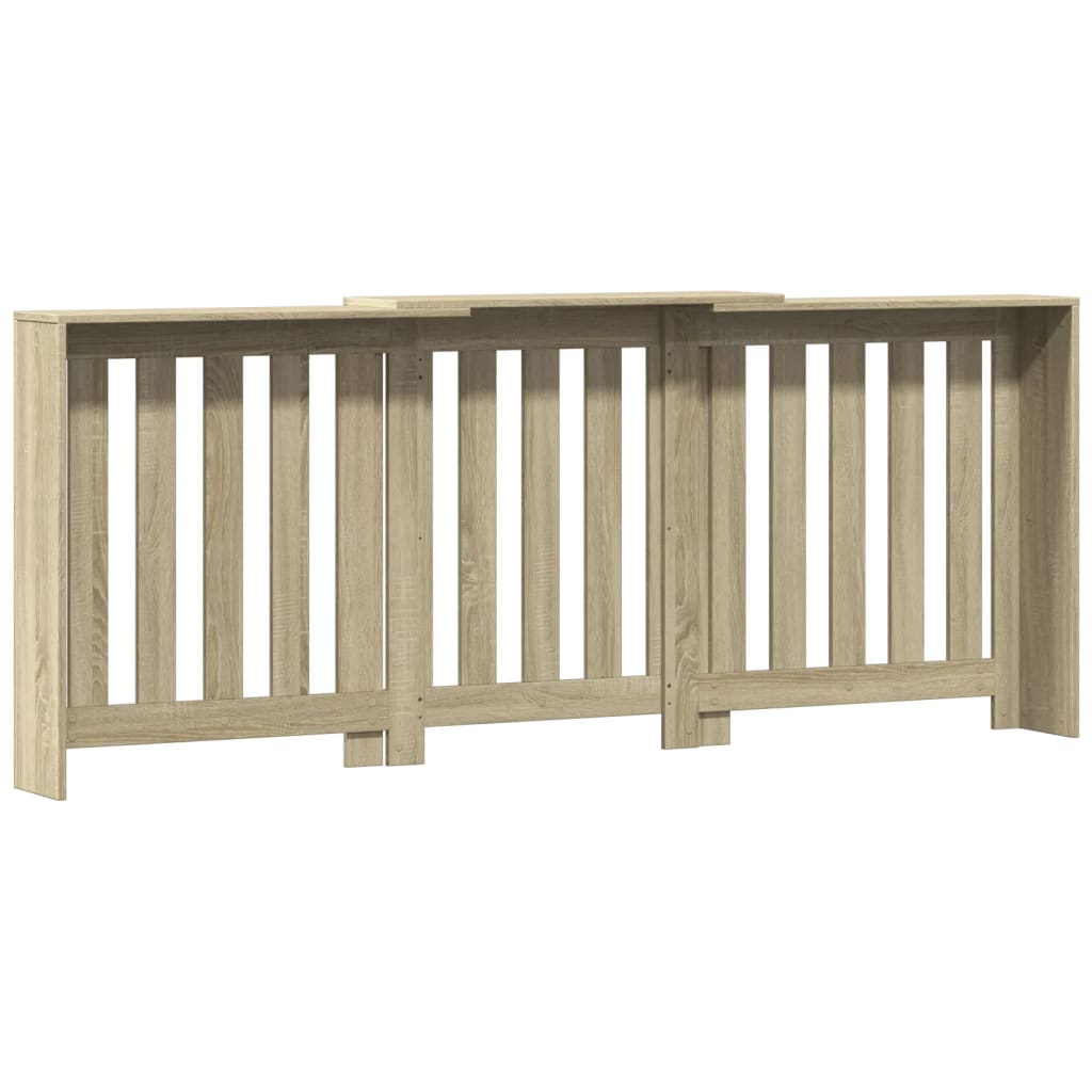 Sonoma tölgy szerelt fa radiátorburkolat 205 x 21,5 x 83,5 cm