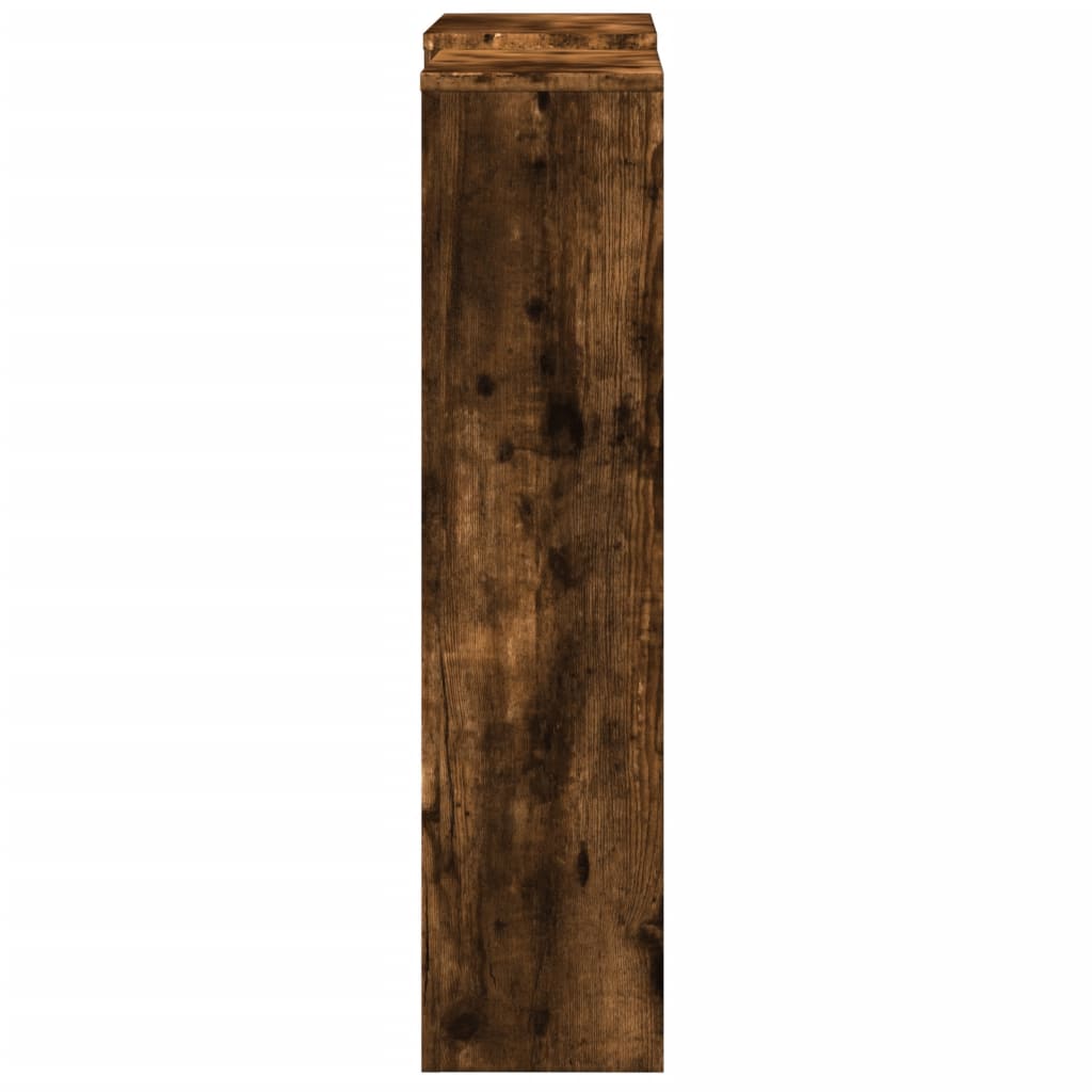 Füstös tölgyszínű szerelt fa radiátorburkolat 205x21,5x83,5 cm