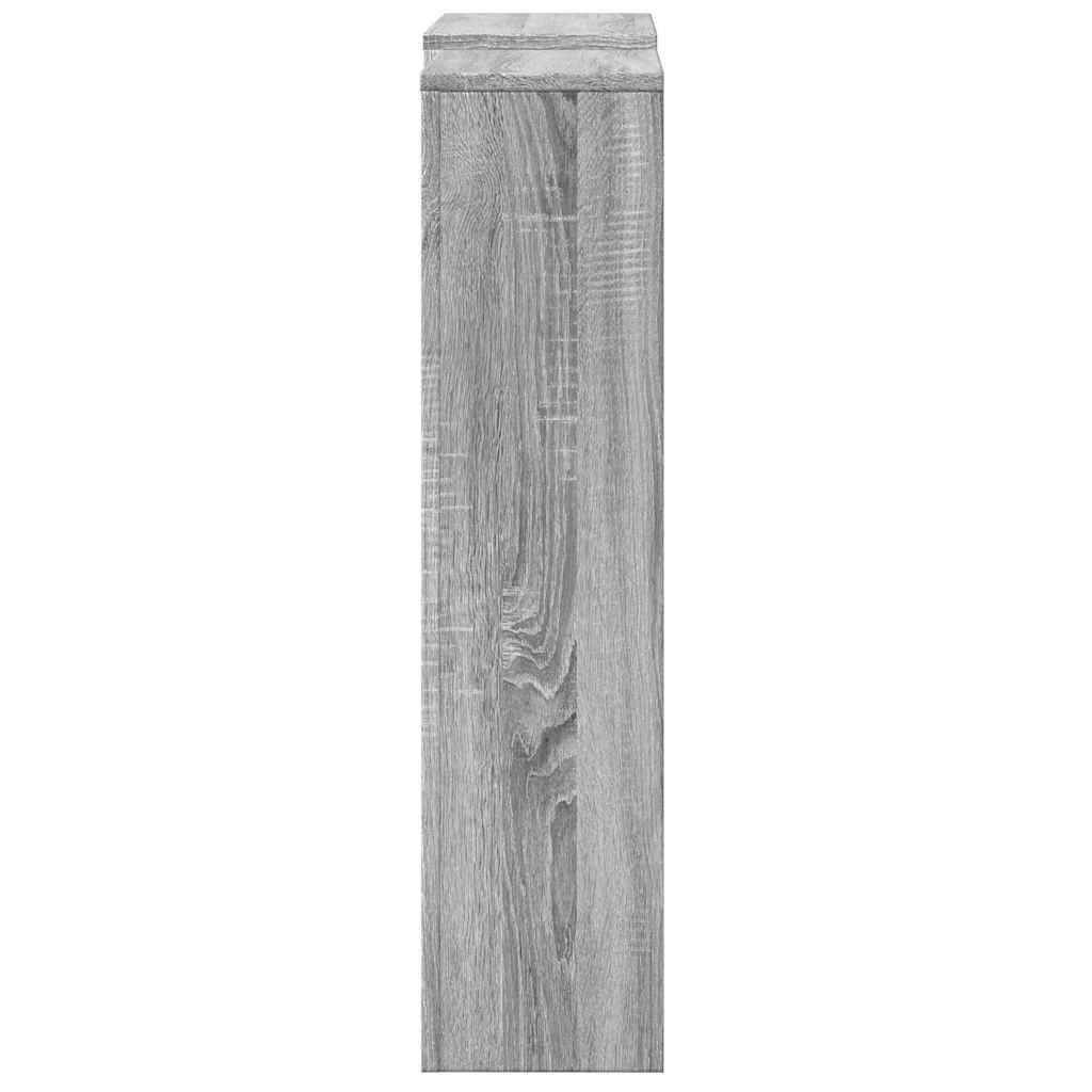 Szürke sonoma szerelt fa radiátorburkolat 205x21,5x83,5 cm