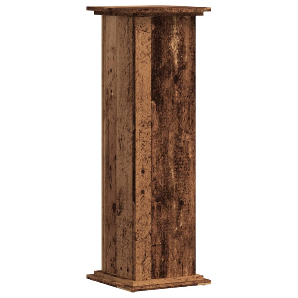 Antik fa színű szerelt fa növényállvány 33 x 33 x 100 cm