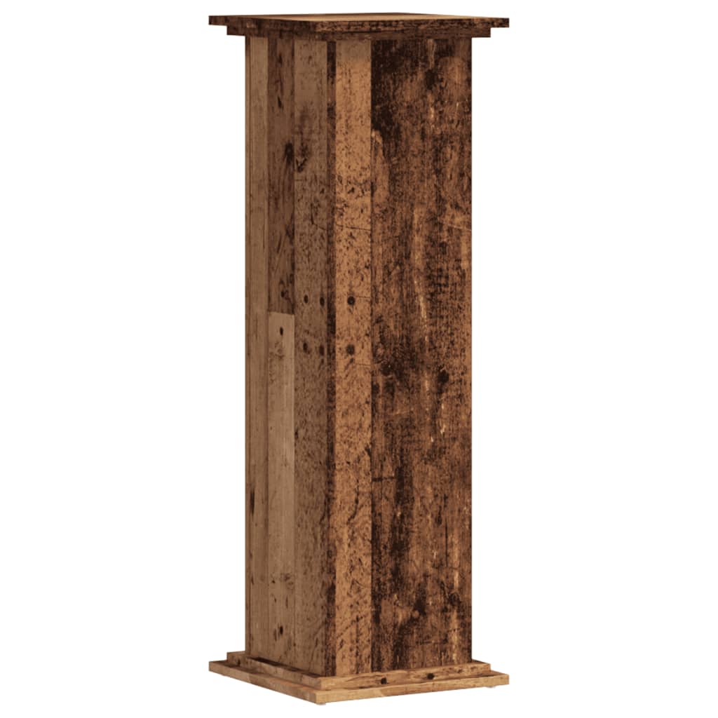 Antik fa színű szerelt fa növényállvány 33 x 33 x 100 cm