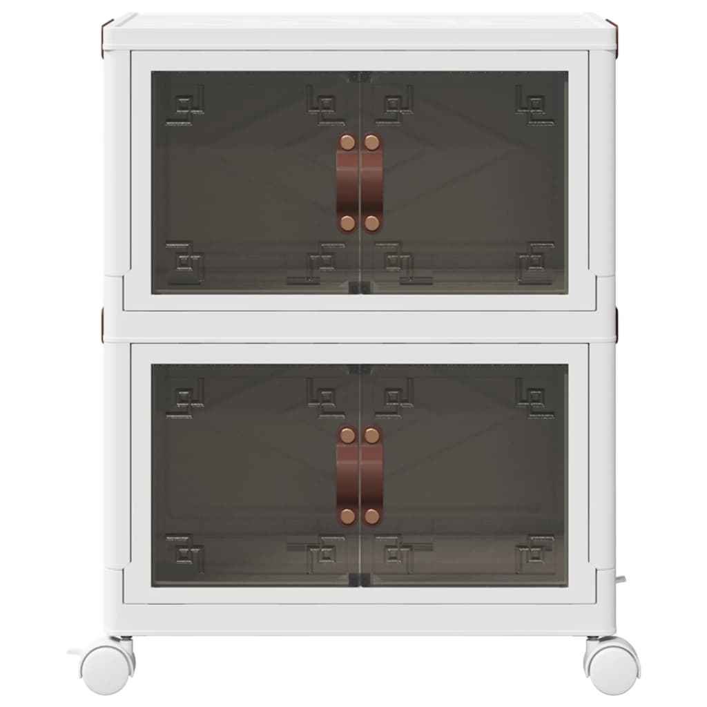 Egymásra rakható tárolódoboz kerekekkel 2 rétegű 28 l