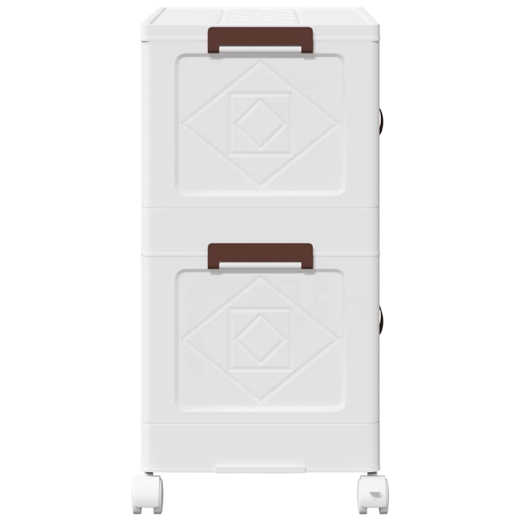 Egymásra rakható tárolódoboz kerekekkel 2 rétegű 28 l