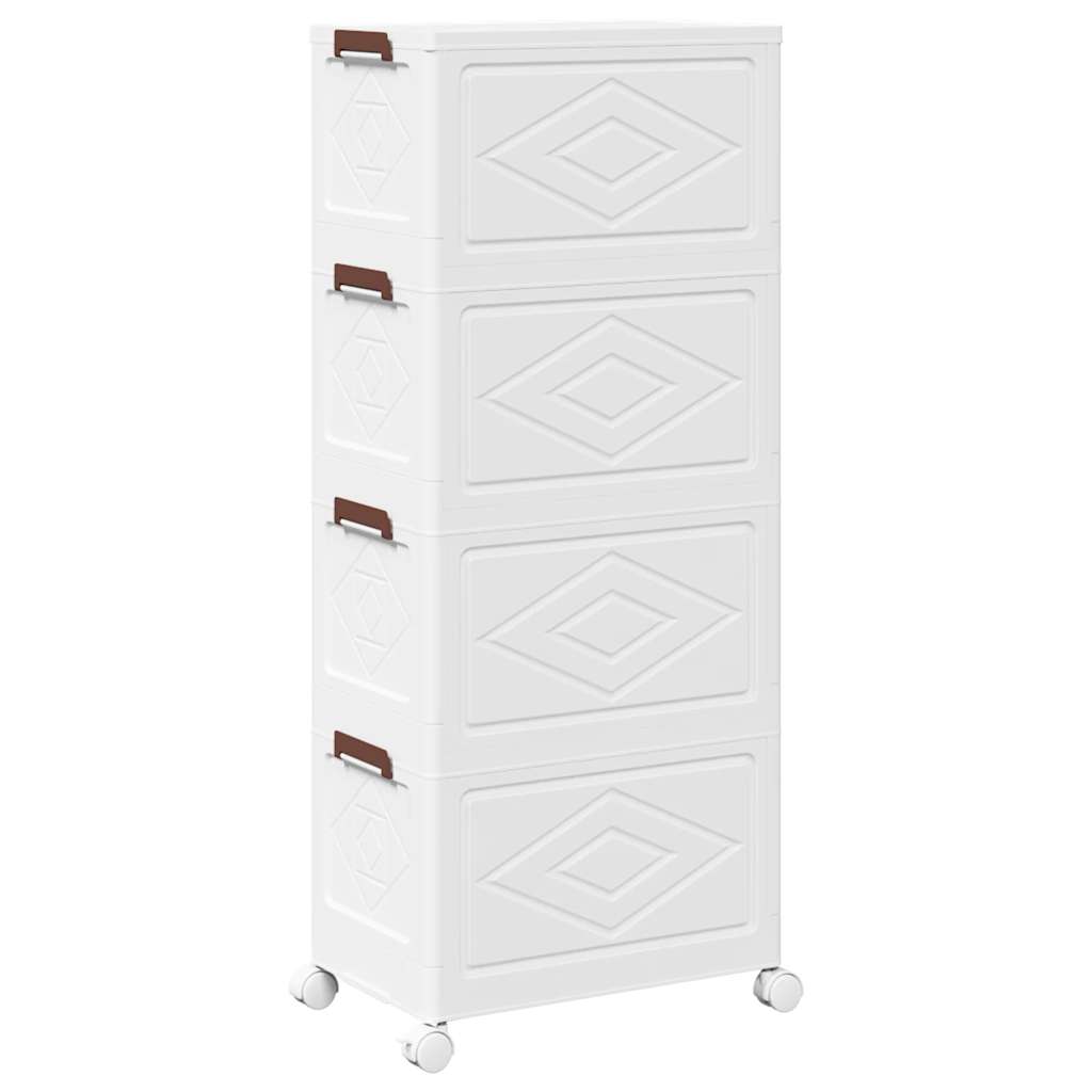 Egymásra rakható tárolódoboz kerekekkel 4 szintes 28 l