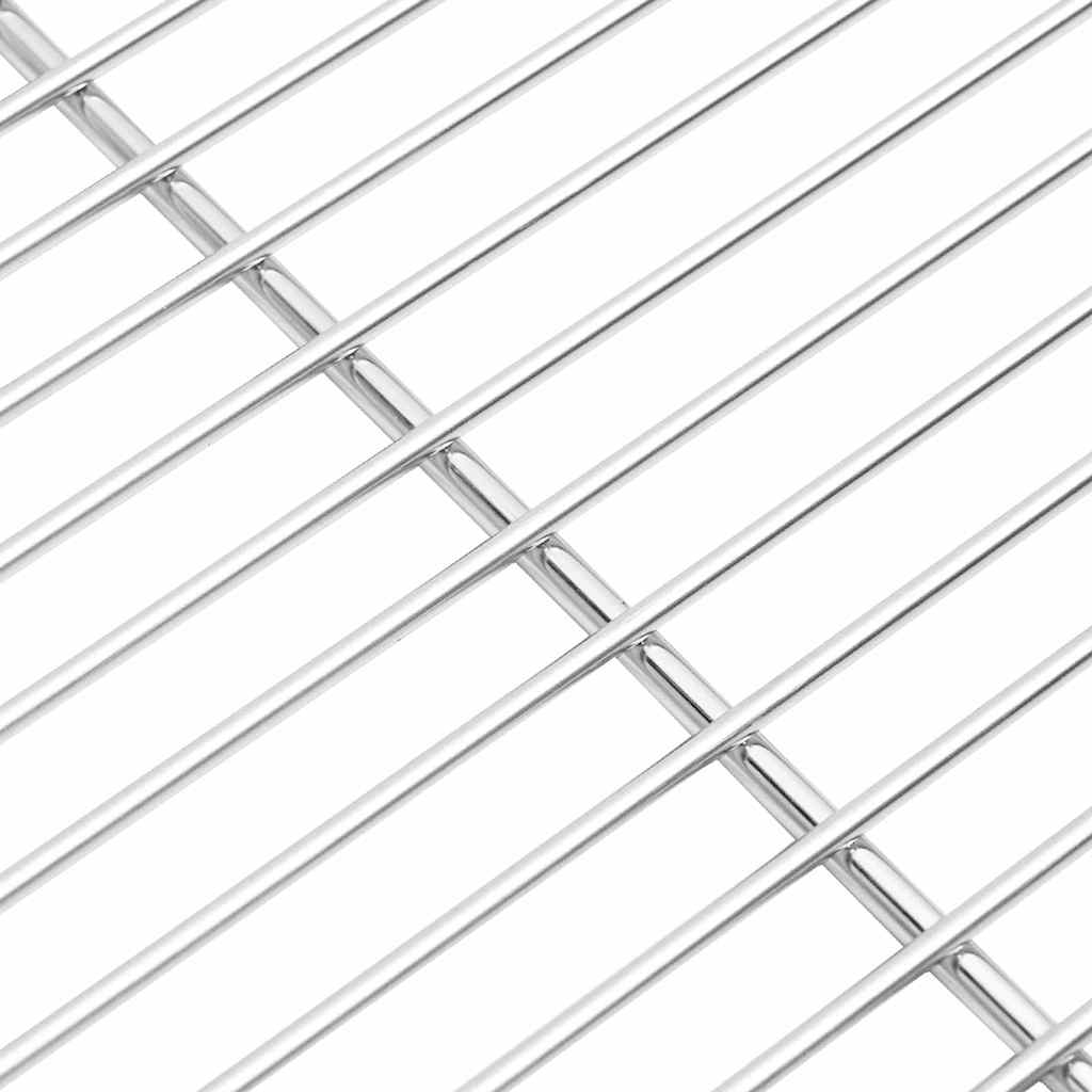 Grill rács ezüst 47 x 32,5 cm rozsdamentes acél