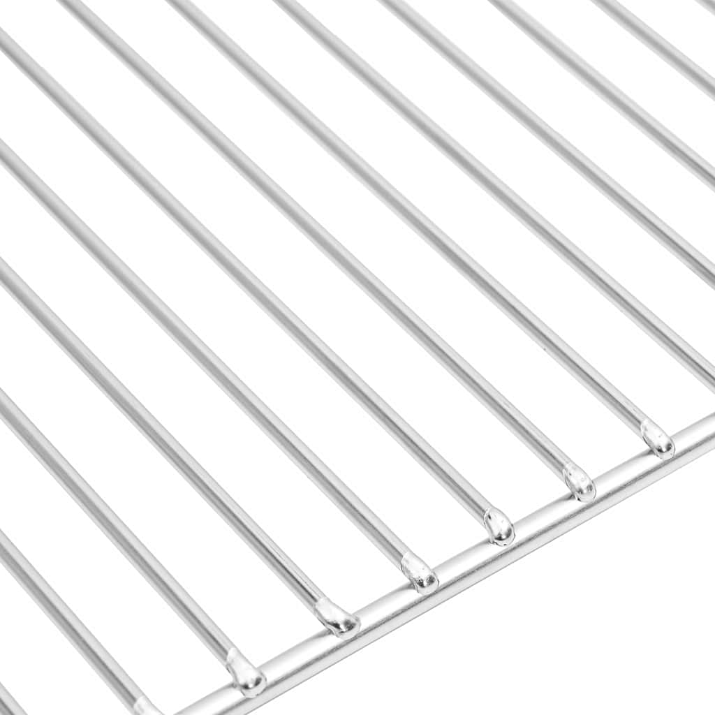 Grill rács ezüst 47 x 32,5 cm rozsdamentes acél