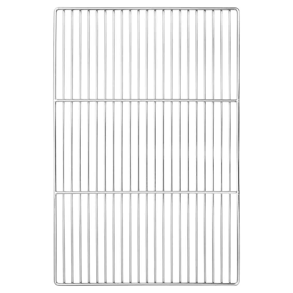 Grill rács ezüst 60 x 40 cm rozsdamentes acél