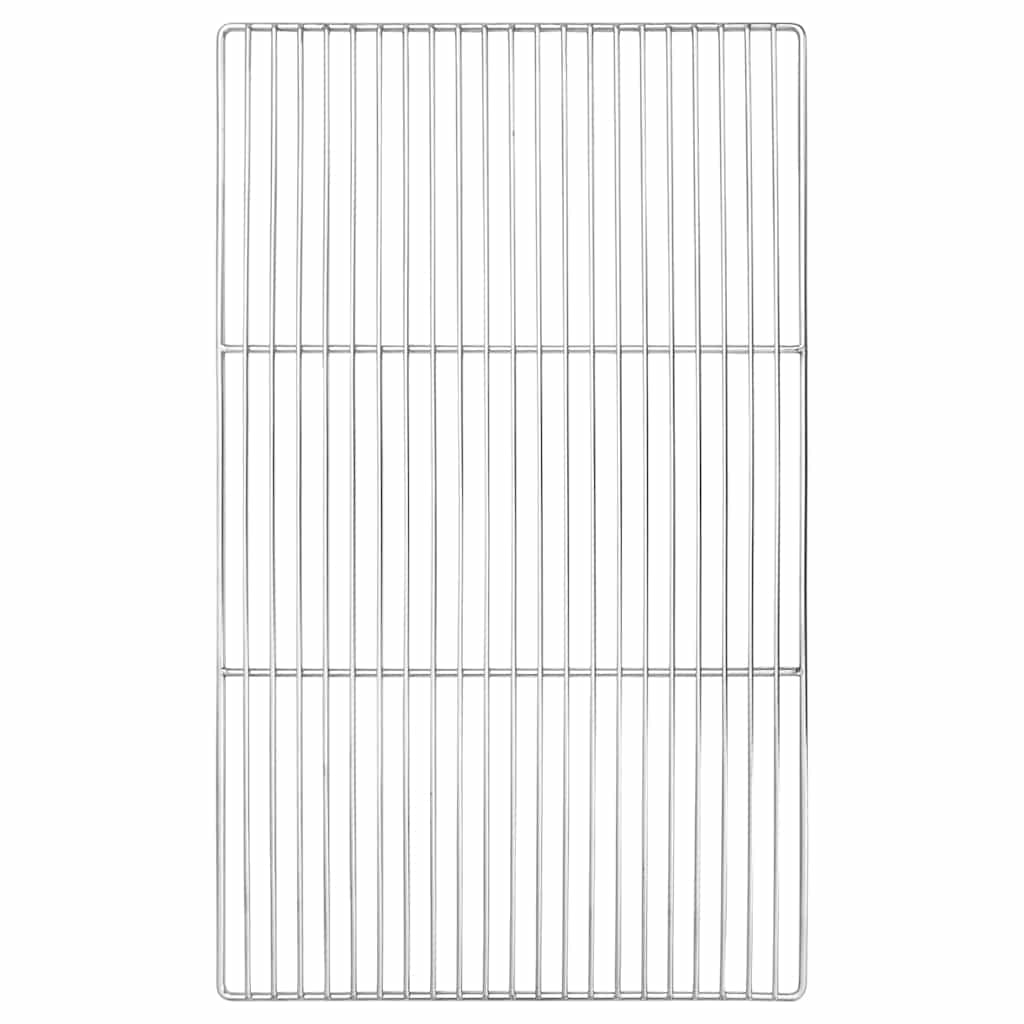 Grill rács ezüst 67 x 40 cm rozsdamentes acél