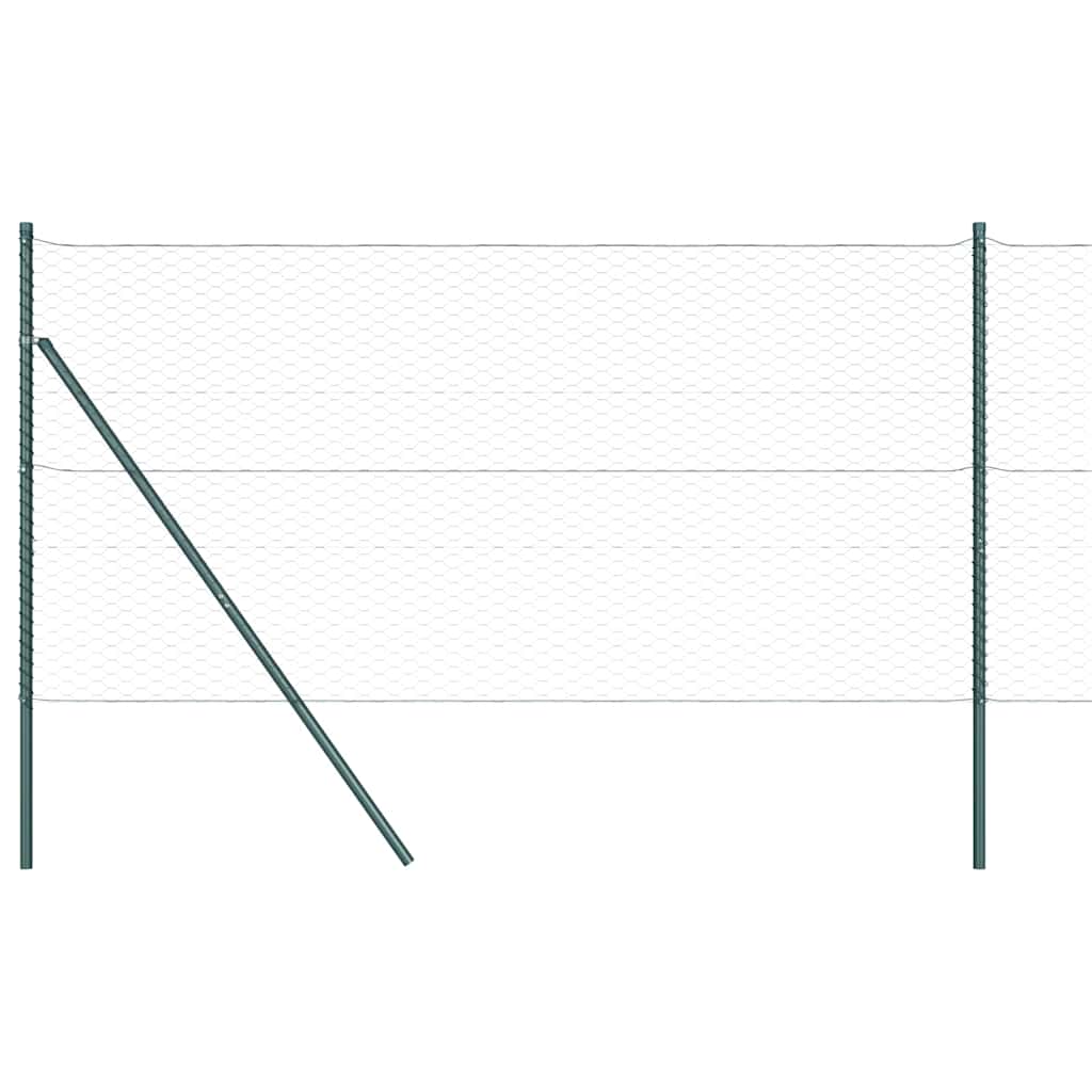 Kerítésoszlop szürke 100 x 1,4 m (36 mm háló) acél és pvc