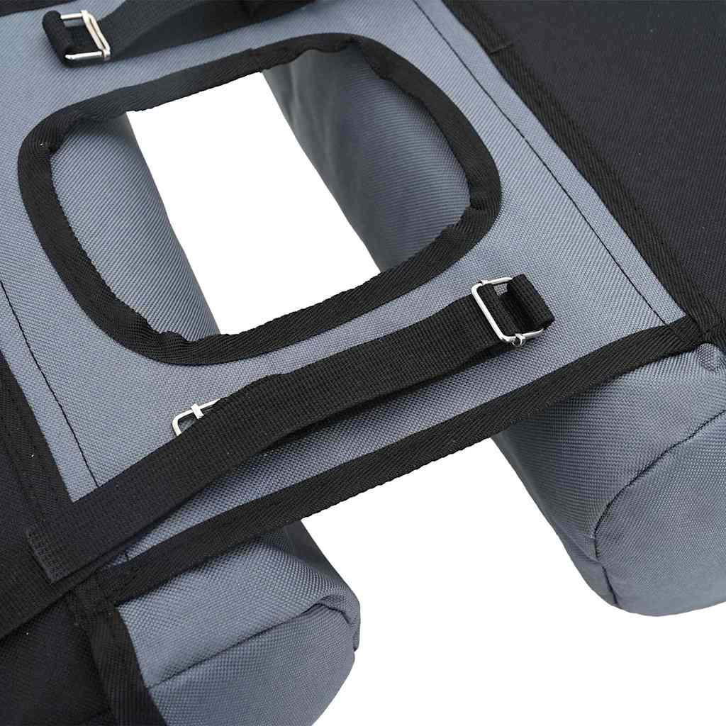 Bicikli táska szürke és fekete 31.5 x 15.5 x 40 cm poliészter