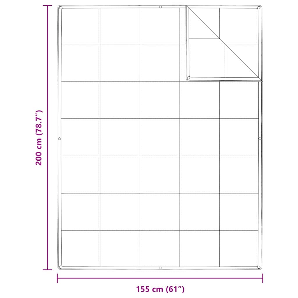 2-in-1 paplan fehér 155 x 200 cm toll