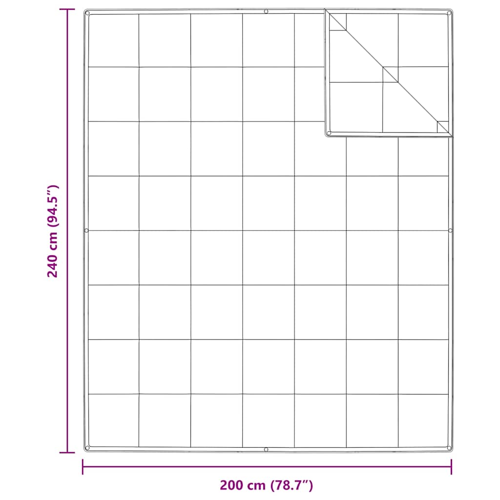 2-in-1 paplan fehér 240 x 200 cm toll