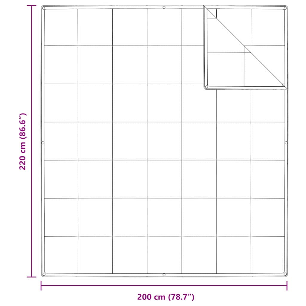 2-in-1 paplan fehér 200 x 220 cm toll