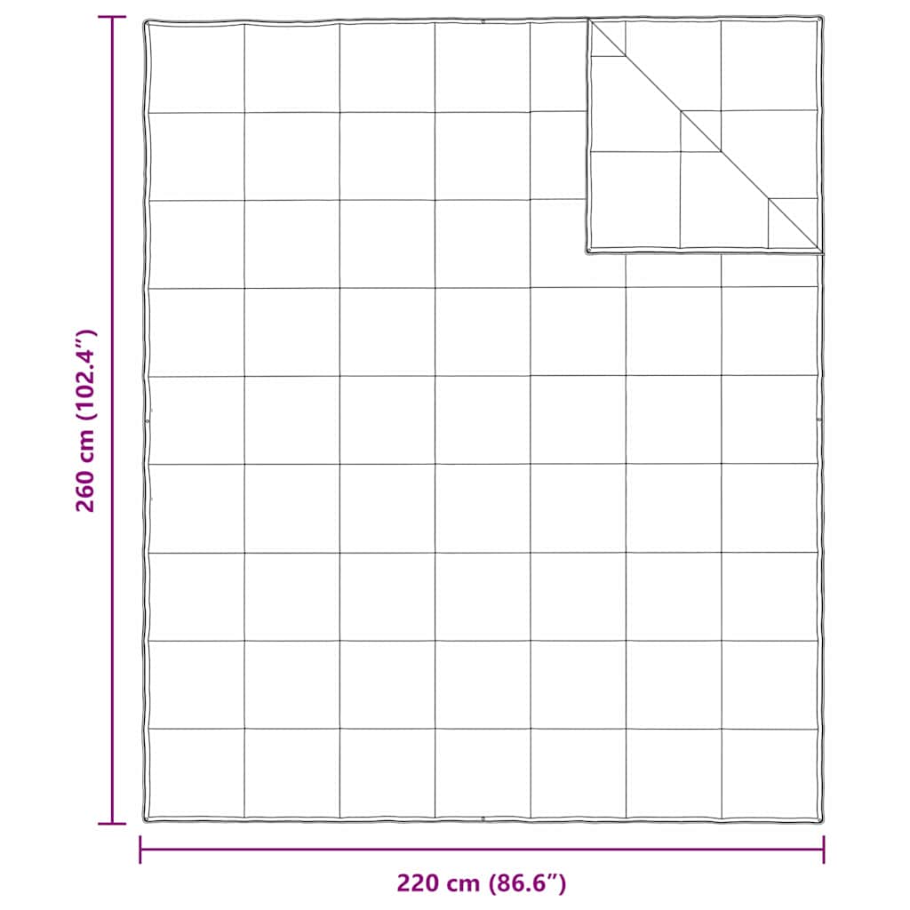 2-in-1 paplan fehér 260 x 220 cm toll