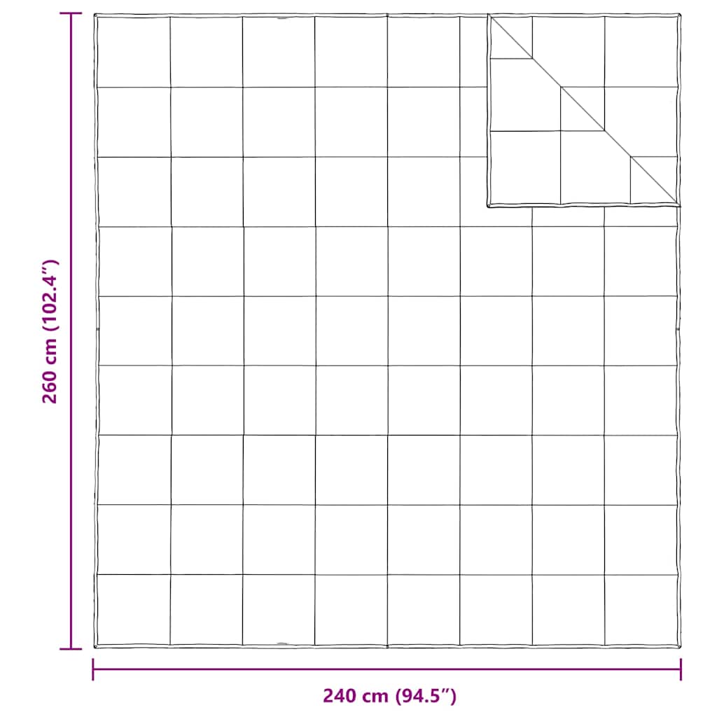 2-in-1 paplan fehér 240 x 260 cm toll