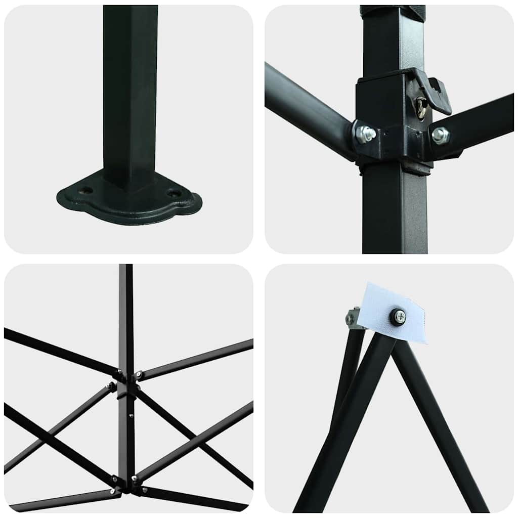 Üvegház pop-up kerettel tetővel zöld 290 x 580 x 315 cm vas