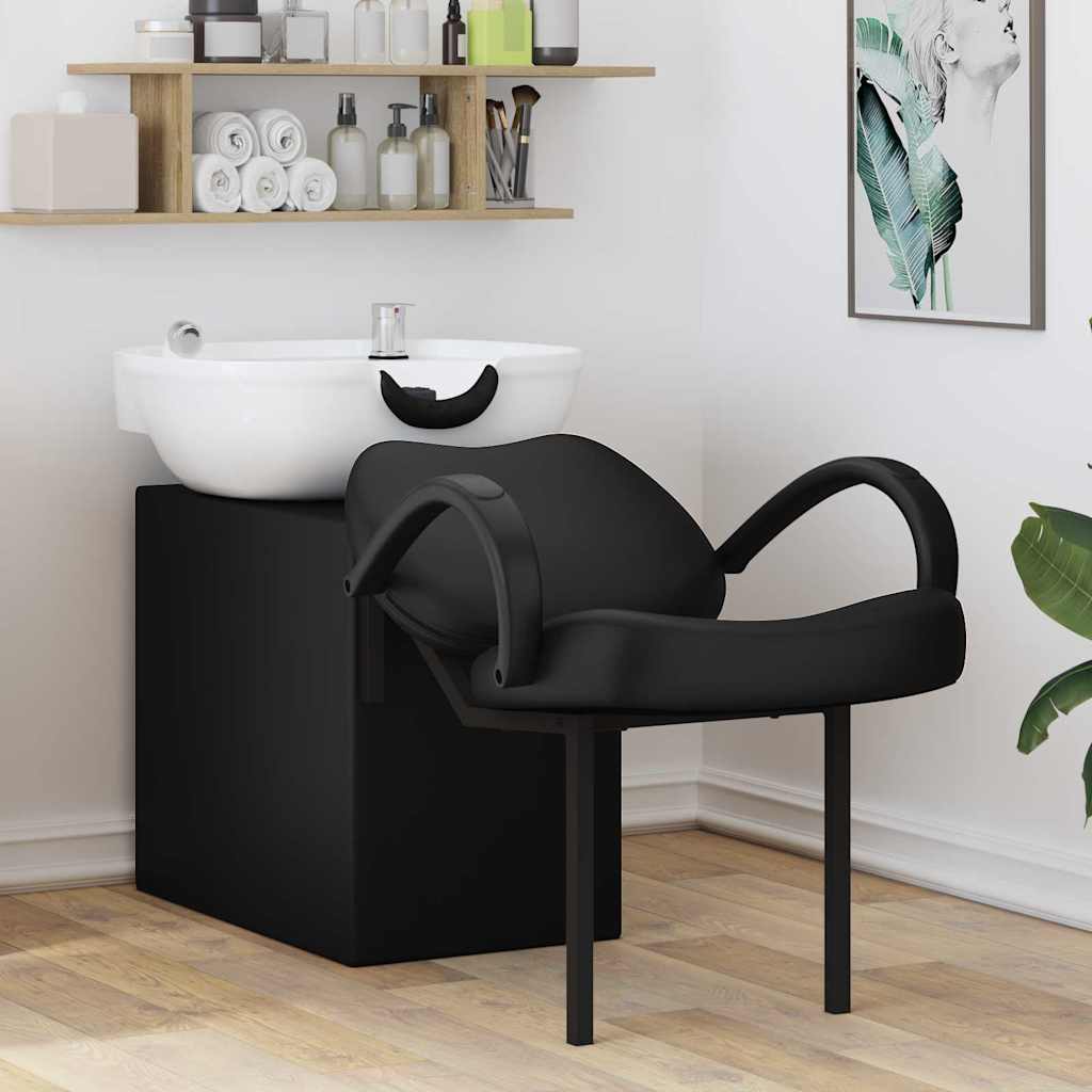 Sampon szék fekete és fehér 136 x 60 x 92 cm pvc