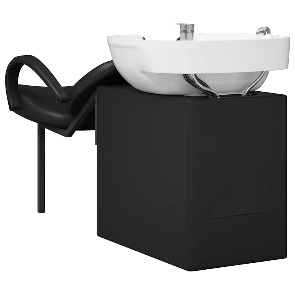 Sampon szék fekete és fehér 136 x 60 x 92 cm pvc